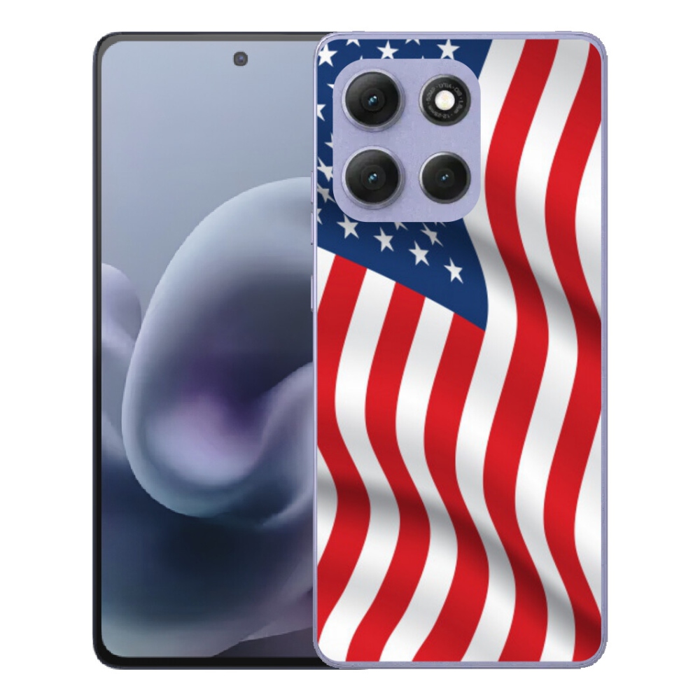 Gelový kryt mmCase na Motorola Moto G86 Power 5G - USA vlajka