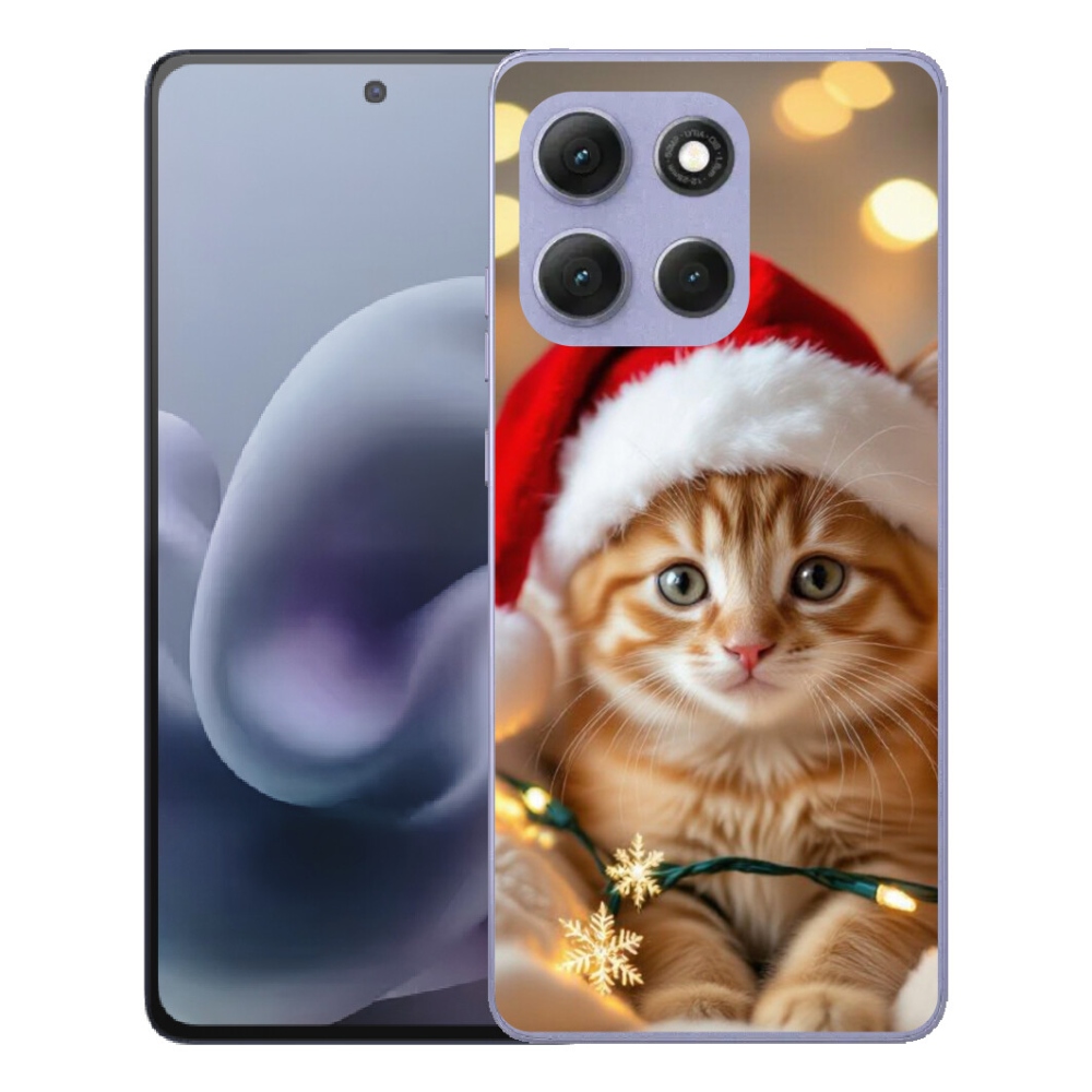 Gelový kryt mmCase na Motorola Moto G86 Power 5G - vánoční kotě