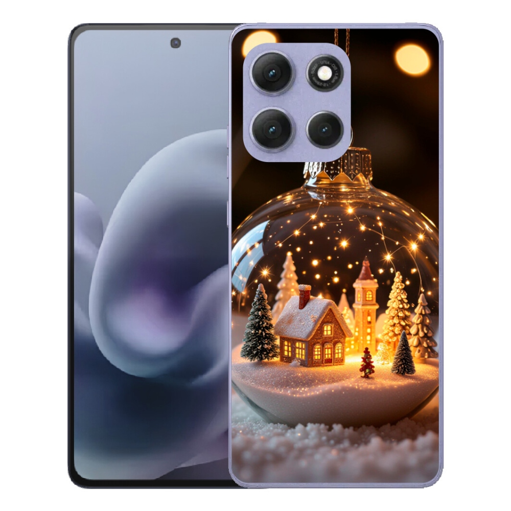 Gelový kryt mmCase na Motorola Moto G86 Power 5G - vánoční koule 3