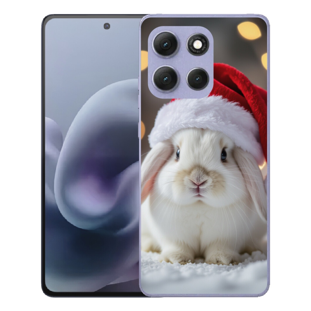 Gelový kryt mmCase na Motorola Moto G86 Power 5G - vánoční králík