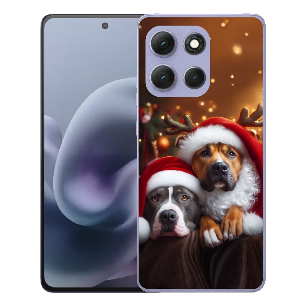Gelový kryt mmCase na Motorola Moto G86 Power 5G - vánoční psi