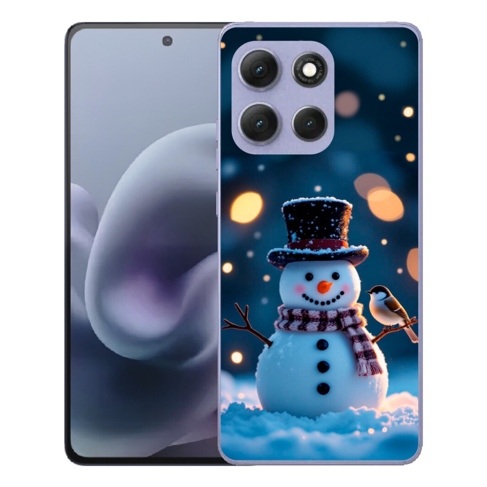 Gelový kryt mmCase na Motorola Moto G86 Power 5G - vánoční sněhulák