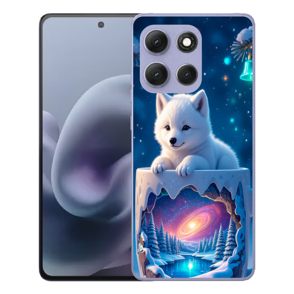 Gelový kryt mmCase na Motorola Moto G86 Power 5G - vánoční štěně