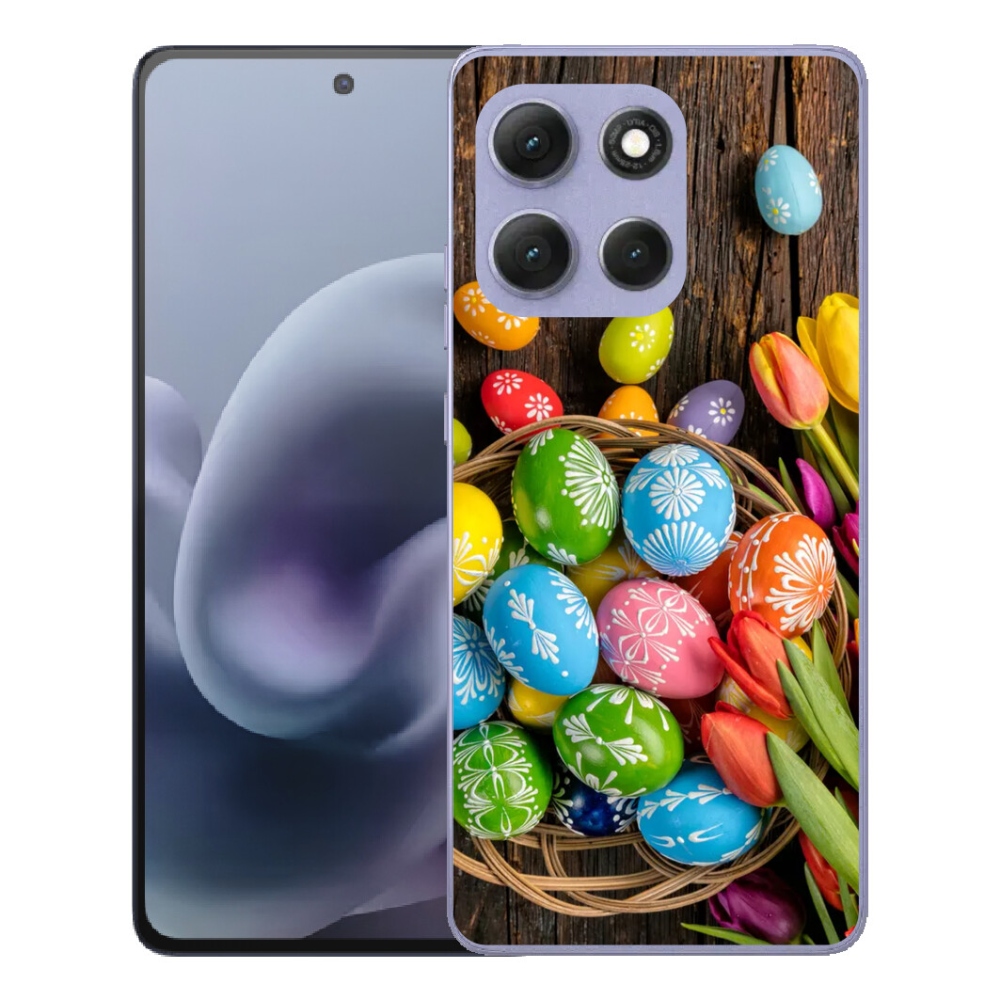 Gelový kryt mmCase na Motorola Moto G86 Power 5G - velikonoční vajíčka