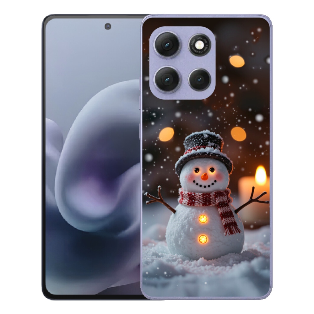 Gelový kryt mmCase na Motorola Moto G86 Power 5G - veselý sněhulák