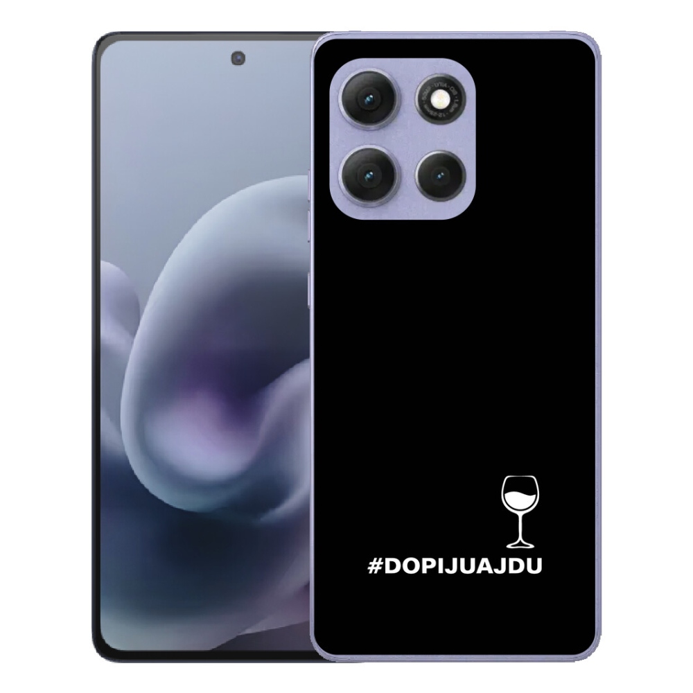 Gelový kryt mmCase na Motorola Moto G86 Power 5G - vinný motiv černé pozadí
