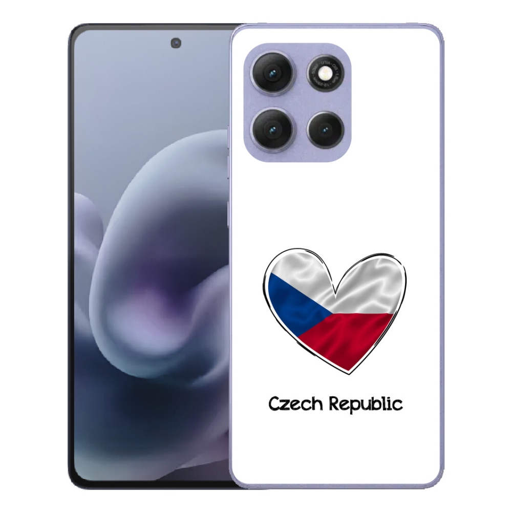 Gelový kryt mmCase na Motorola Moto G86 Power 5G - vlajka srdce bílé pozadí