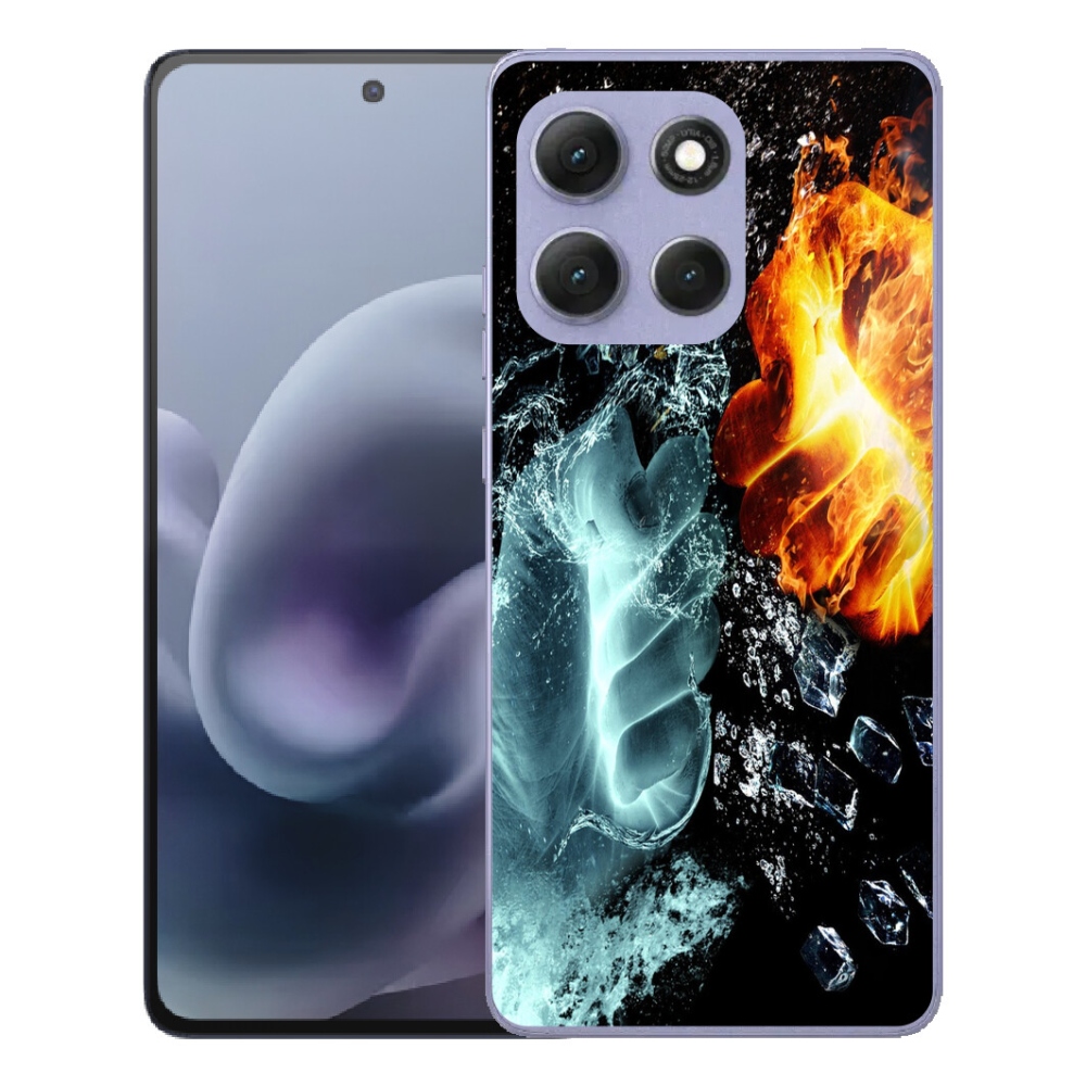 Gelový kryt mmCase na Motorola Moto G86 Power 5G - voda a oheň