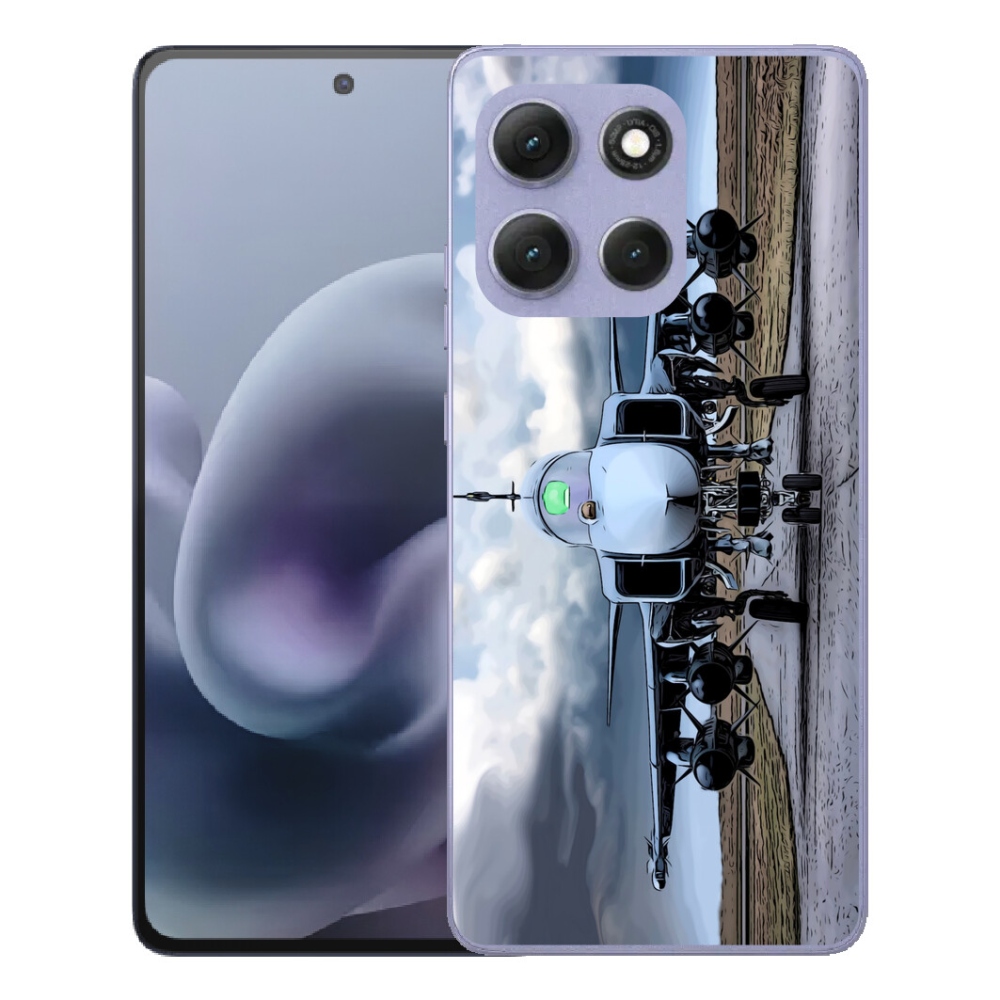 Gelový kryt mmCase na Motorola Moto G86 Power 5G - vojenské letadlo