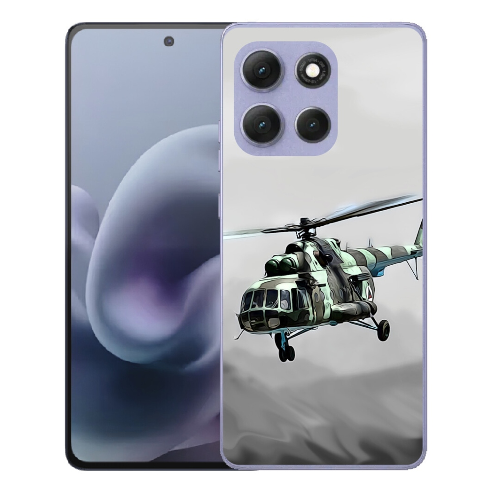 Gelový kryt mmCase na Motorola Moto G86 Power 5G - vojenský vrtulník