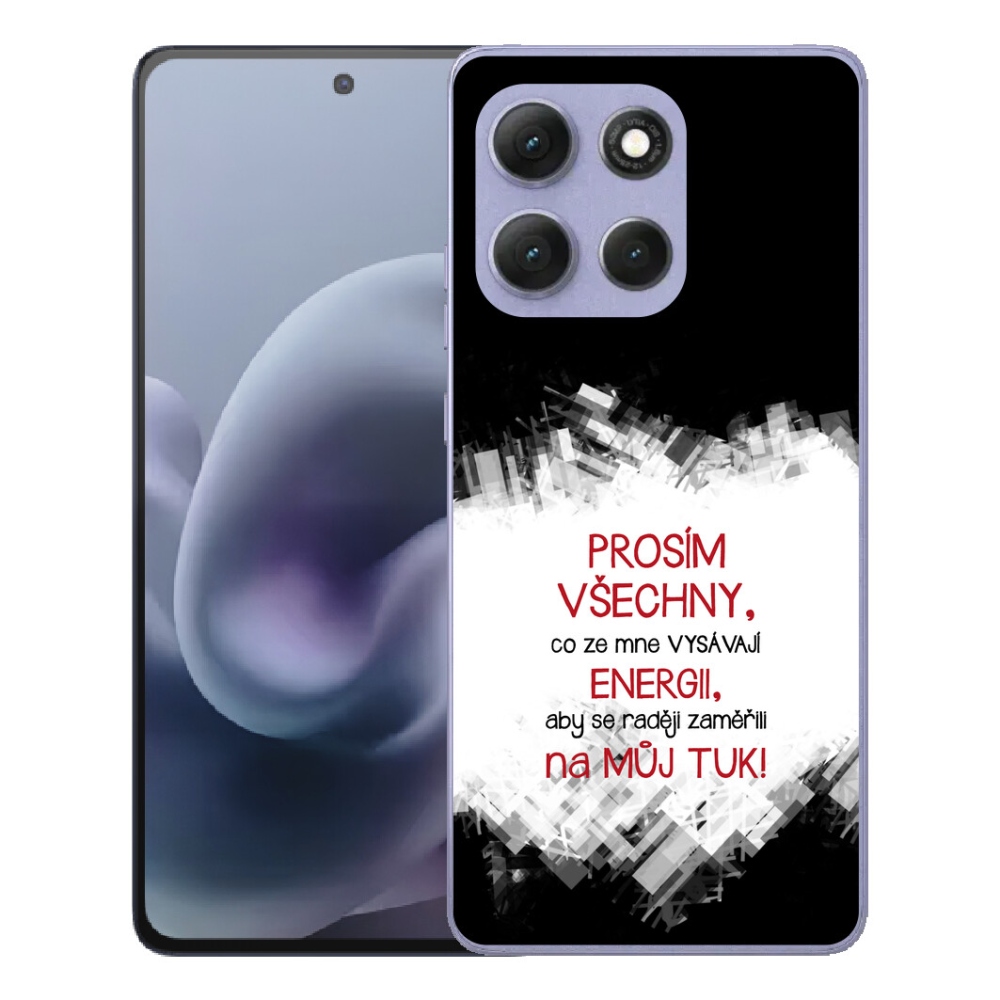 Gelový kryt mmCase na Motorola Moto G86 Power 5G - vtipný text 1 červený