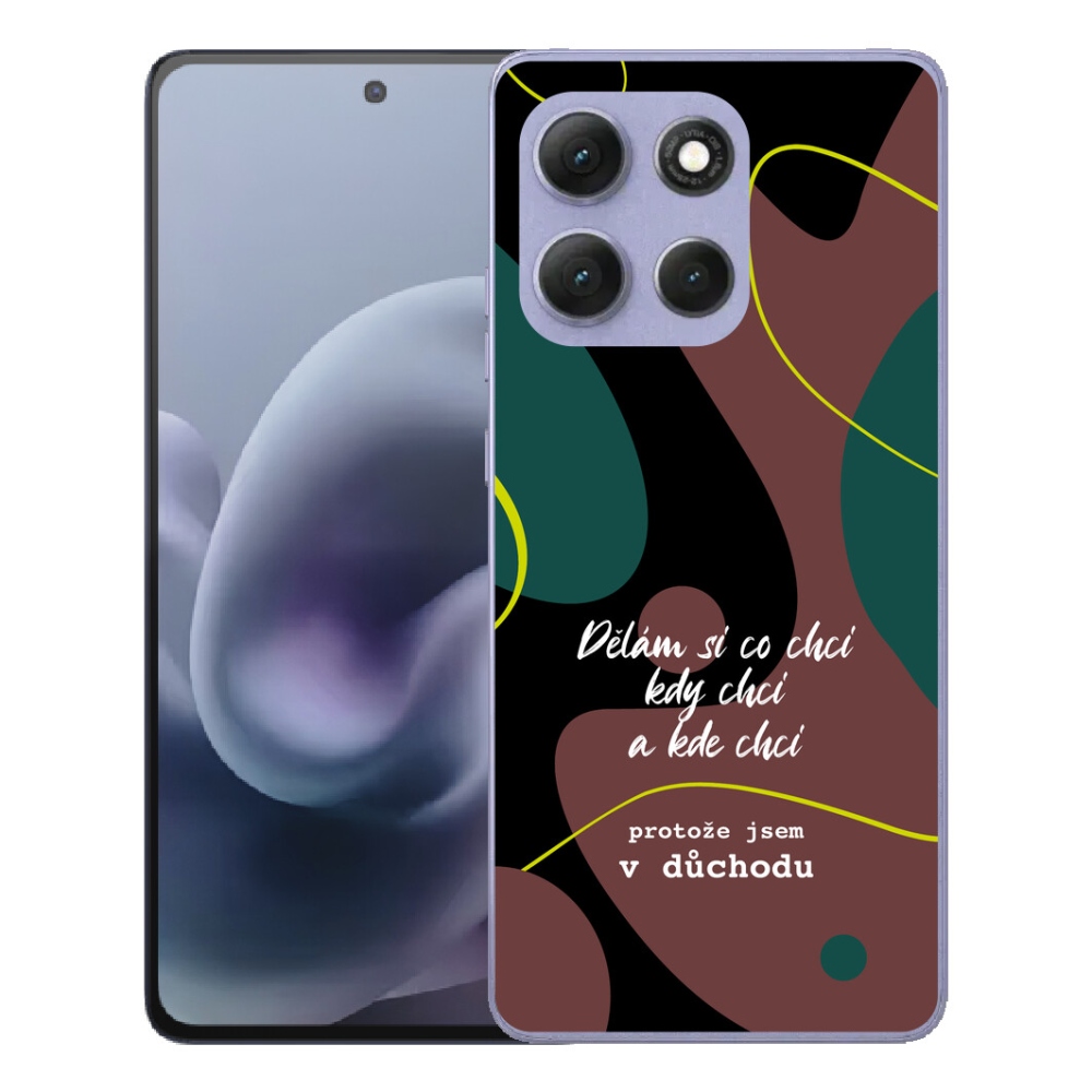 Gelový kryt mmCase na Motorola Moto G86 Power 5G - vtipný text 10 černé pozadí
