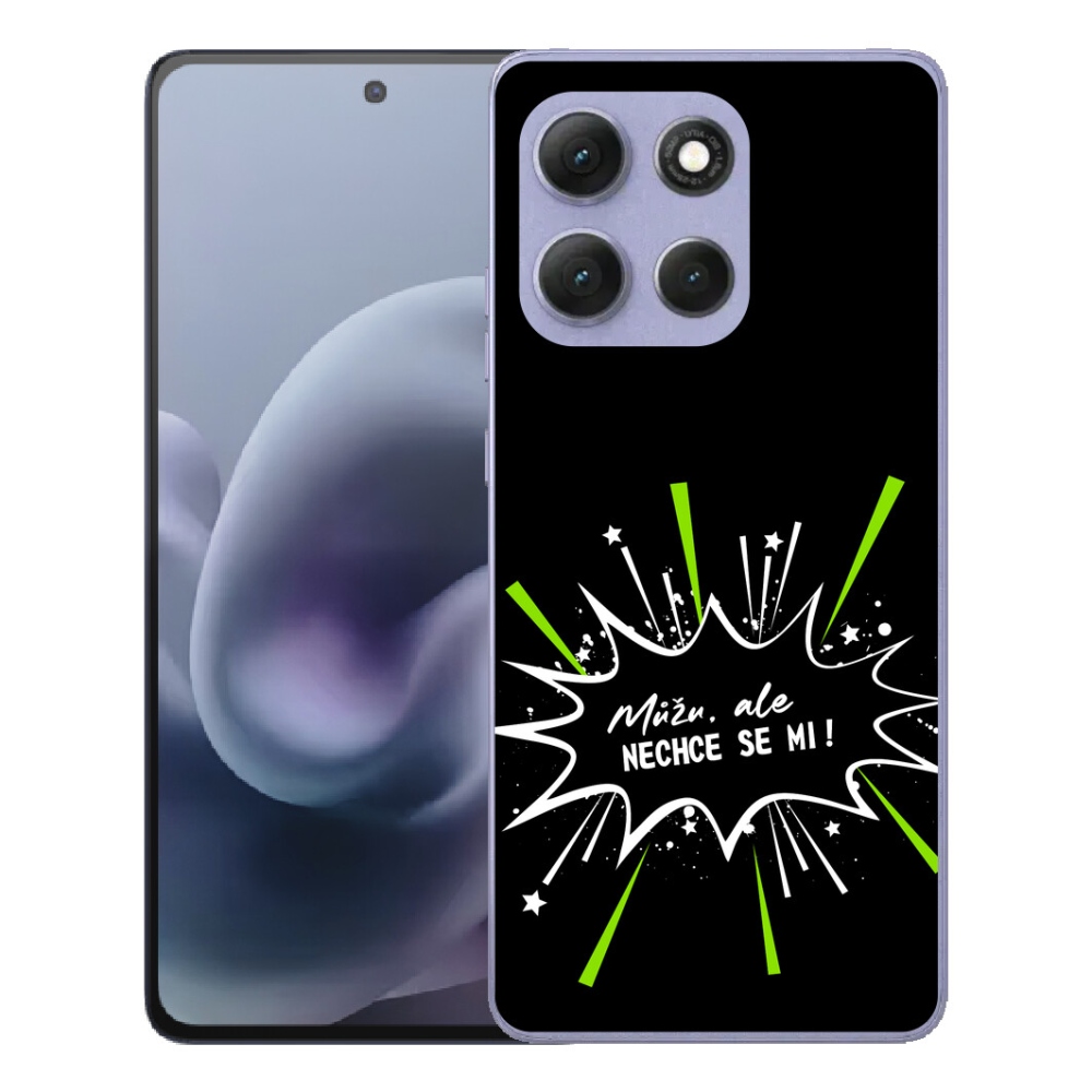 Gelový kryt mmCase na Motorola Moto G86 Power 5G - vtipný text 11 černé pozadí