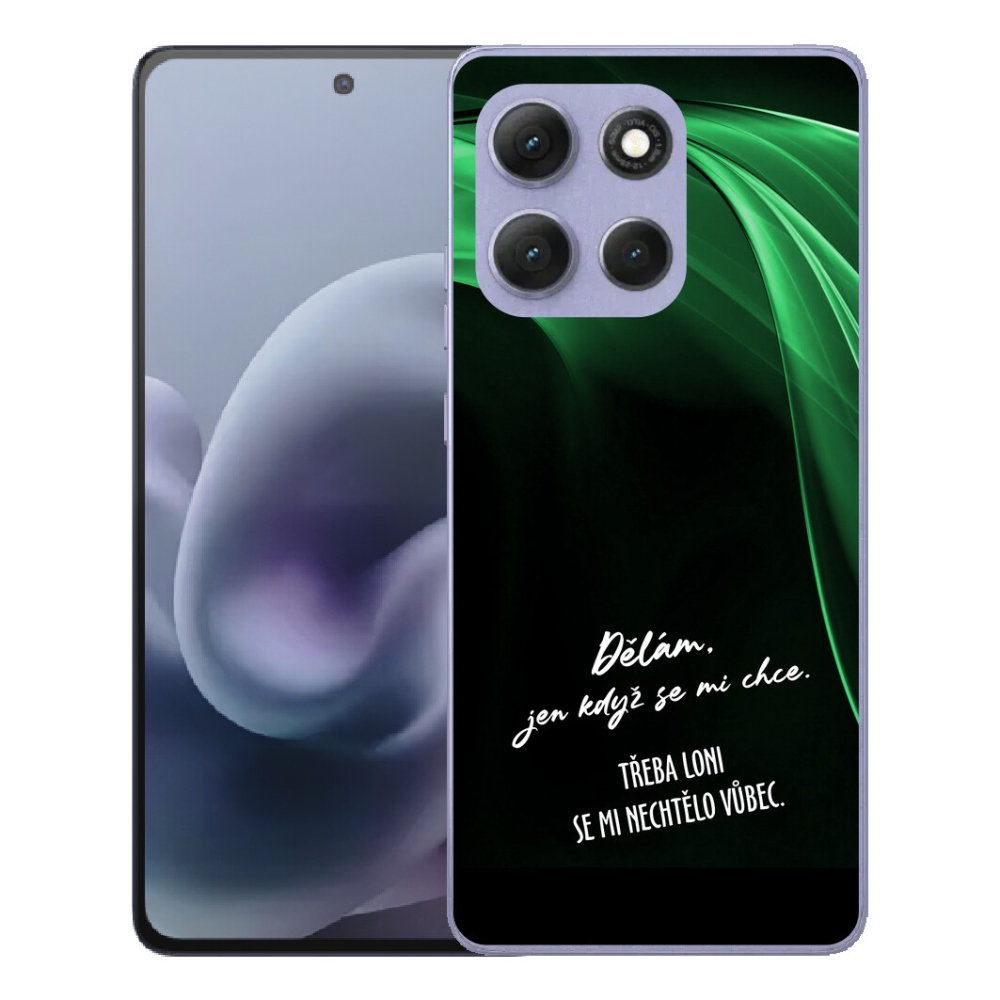 Gelový kryt mmCase na Motorola Moto G86 Power 5G - vtipný text 12 černé pozadí