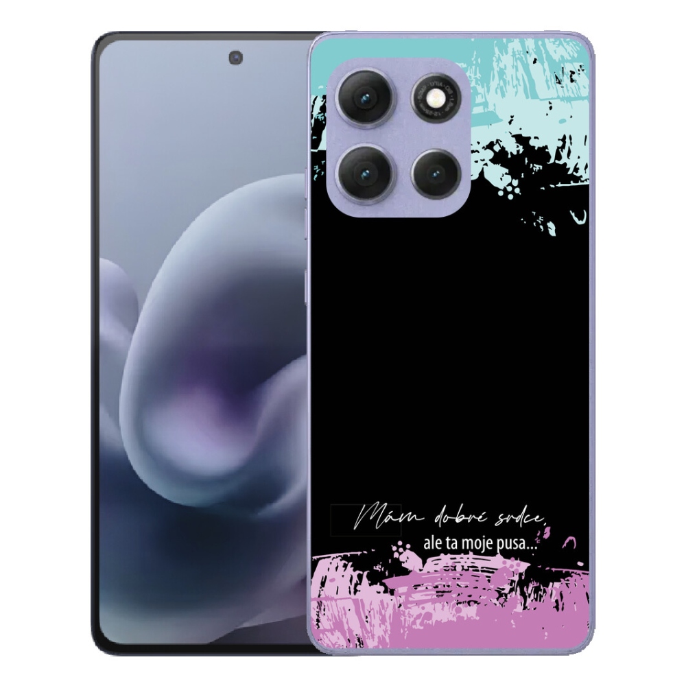 Gelový kryt mmCase na Motorola Moto G86 Power 5G - vtipný text 3 černé pozadí