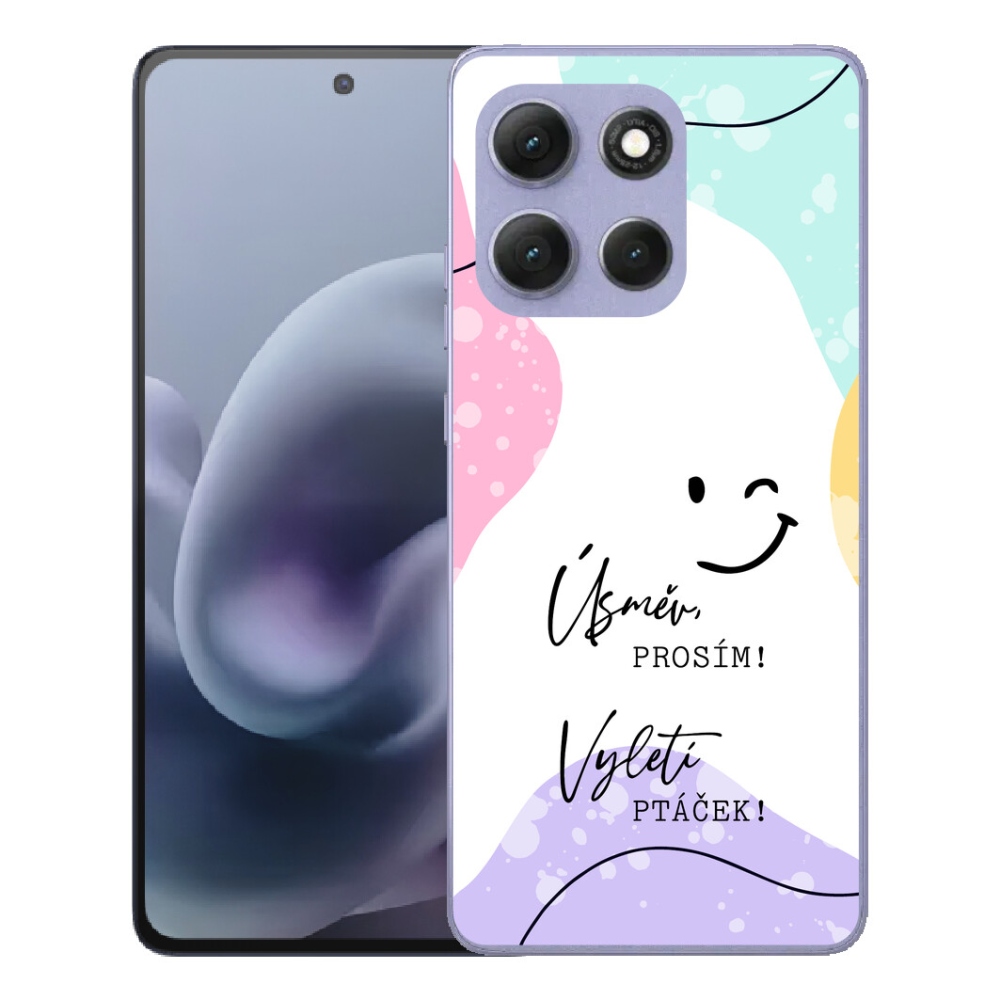 Gelový kryt mmCase na Motorola Moto G86 Power 5G - vtipný text 4 bílé pozadí