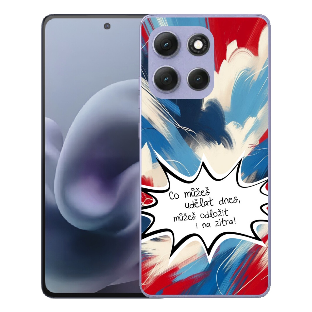 Gelový kryt mmCase na Motorola Moto G86 Power 5G - vtipný text 9 bílé pozadí