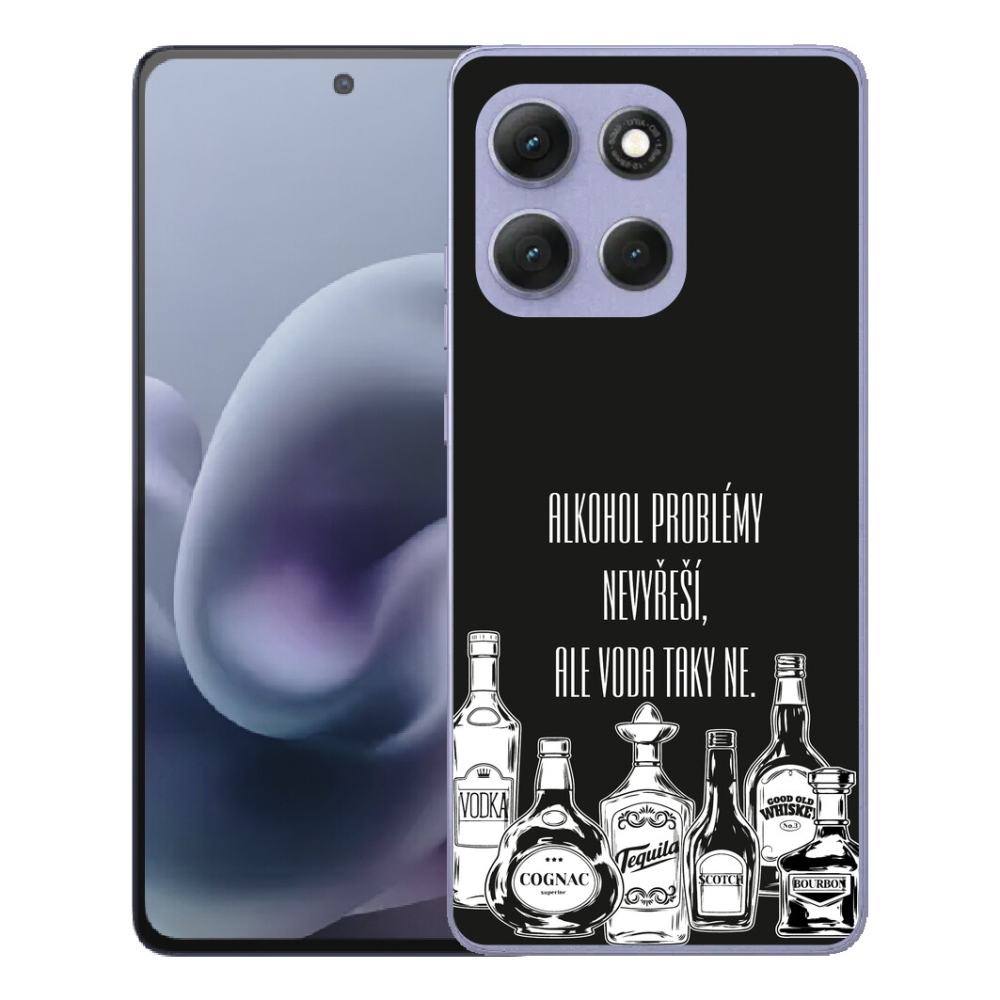 Gelový kryt mmCase na Motorola Moto G86 Power 5G - vtipný text černé pozadí