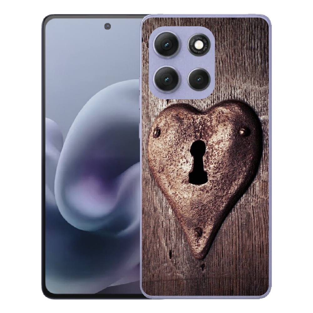 Gelový kryt mmCase na Motorola Moto G86 Power 5G - zámek ve tvaru srdce