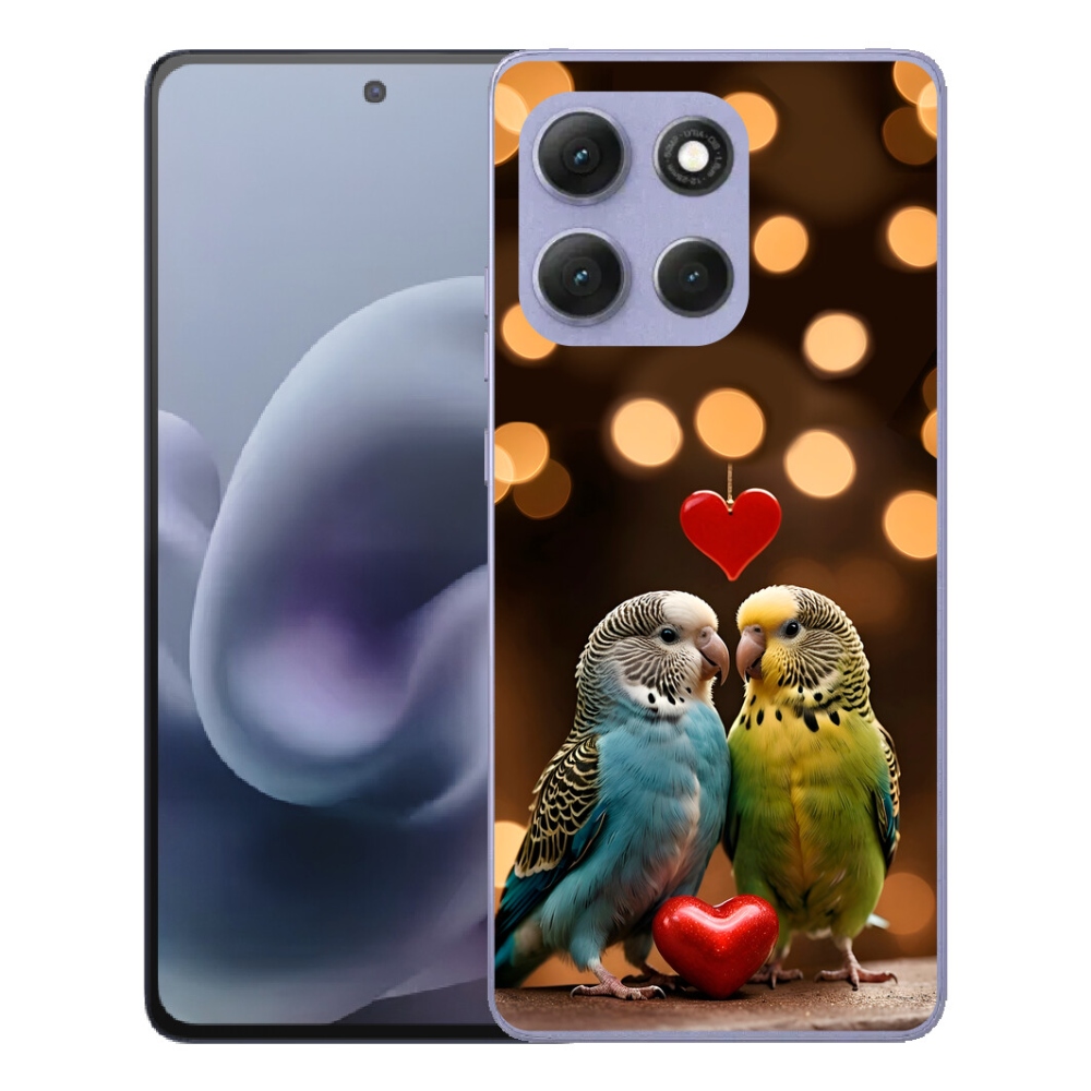 Gelový kryt mmCase na Motorola Moto G86 Power 5G - zamilovaní papoušci