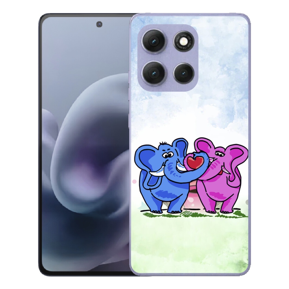 Gelový kryt mmCase na Motorola Moto G86 Power 5G - zamilovaní sloni