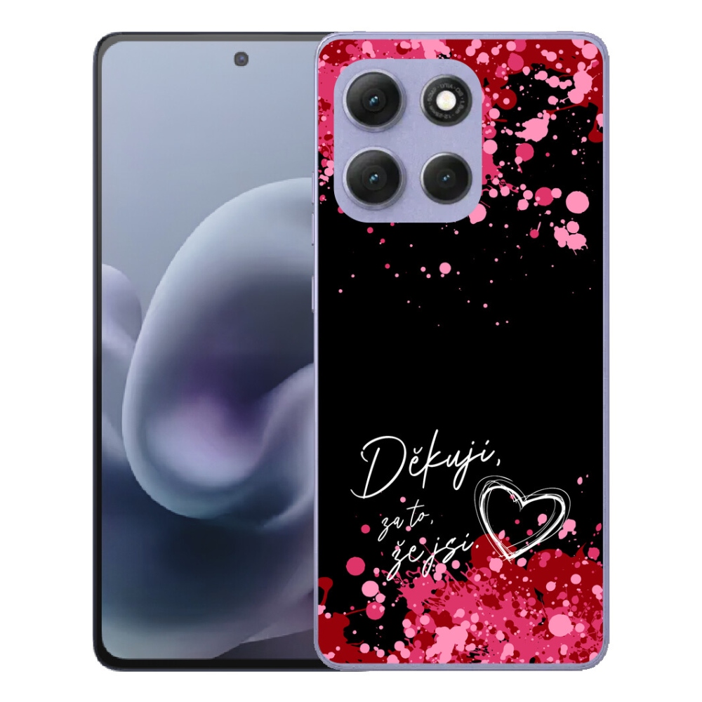 Gelový kryt mmCase na Motorola Moto G86 Power 5G - zamilovaný text 2 černé pozadí