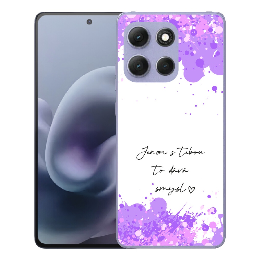 Gelový kryt mmCase na Motorola Moto G86 Power 5G - zamilovaný text bílé pozadí