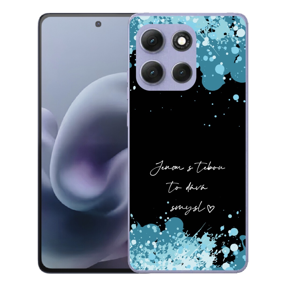 Gelový kryt mmCase na Motorola Moto G86 Power 5G - zamilovaný text černé pozadí