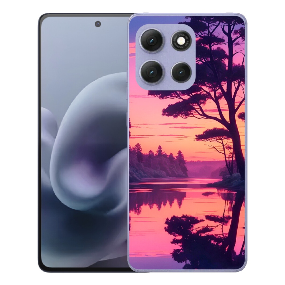 Gelový kryt mmCase na Motorola Moto G86 Power 5G - západ slunce nad jezerem