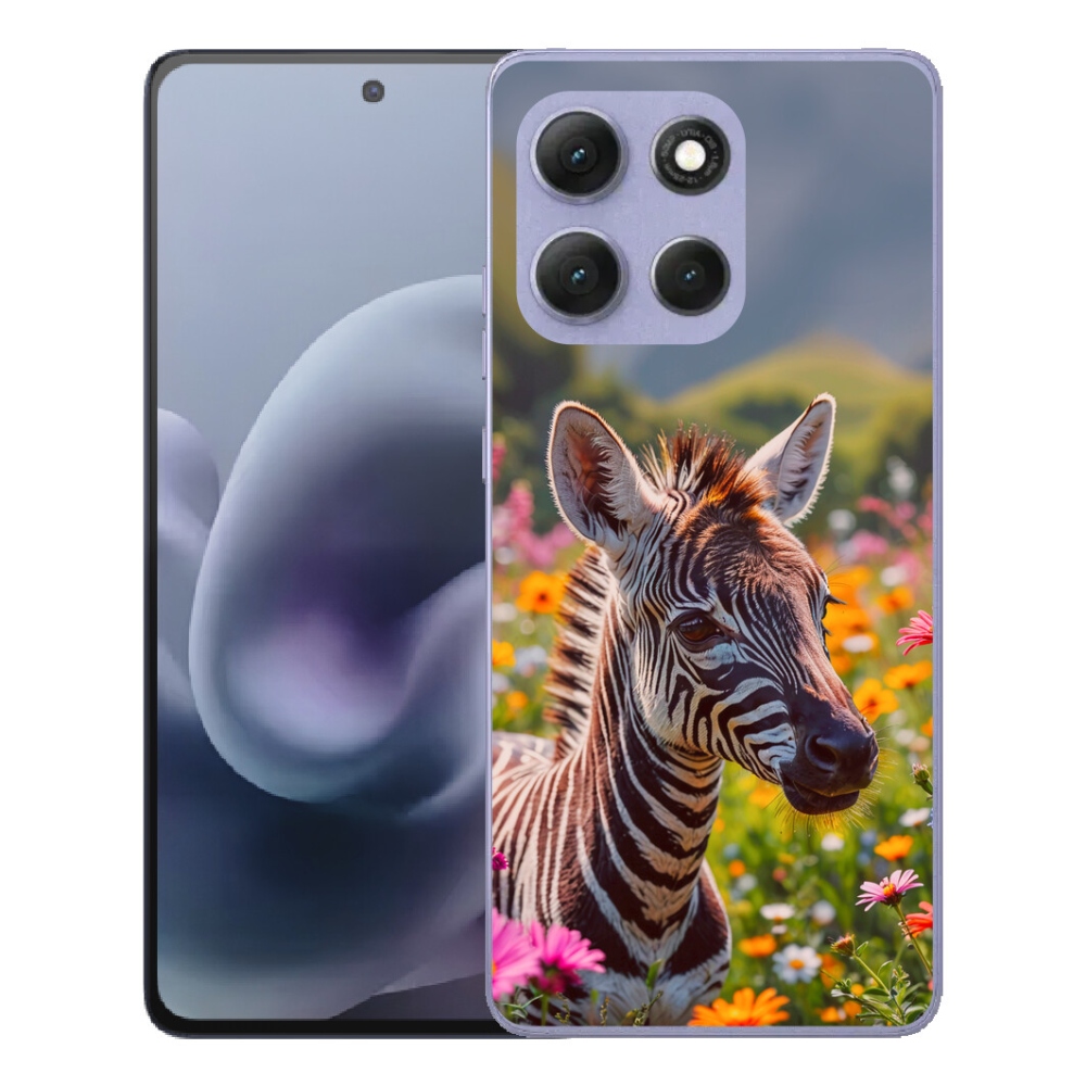 Gelový kryt mmCase na Motorola Moto G86 Power 5G - zebra na louce