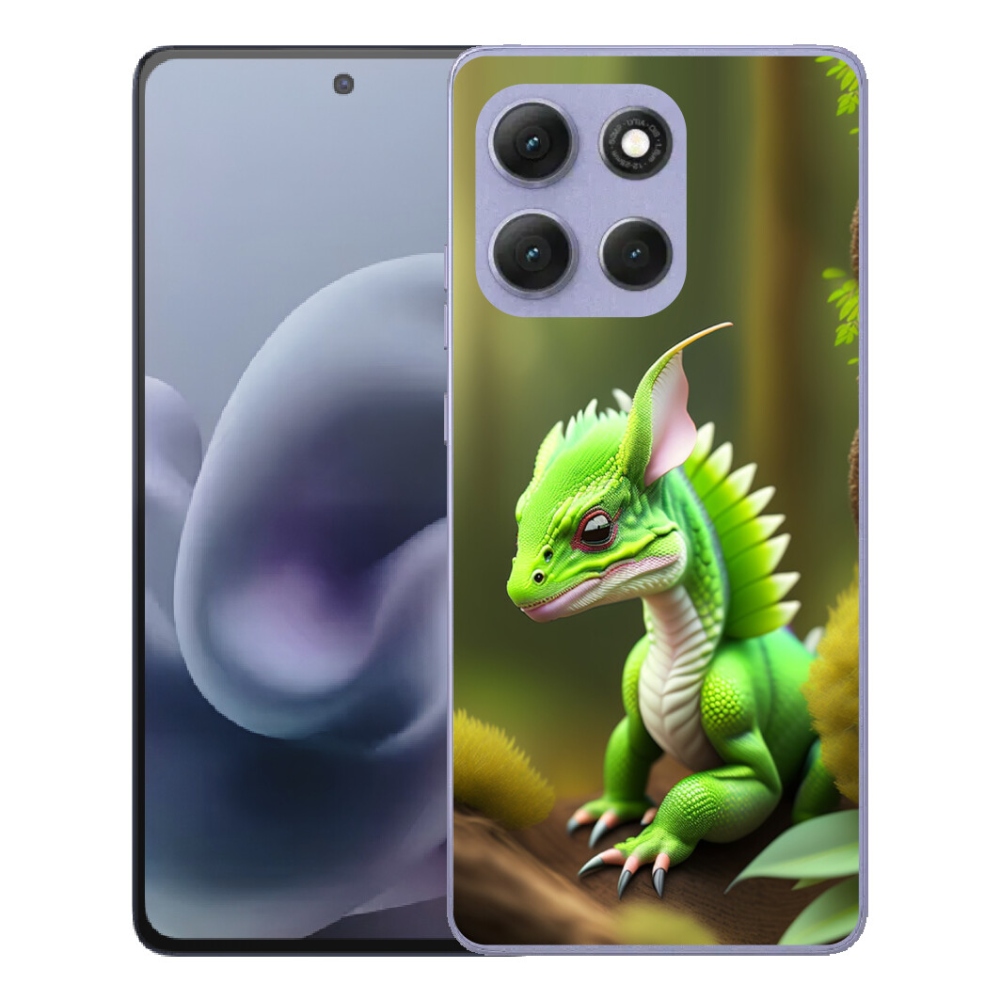 Gelový kryt mmCase na Motorola Moto G86 Power 5G - zelený dráček