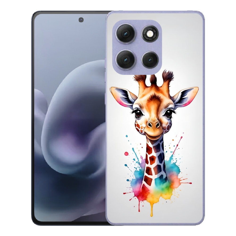 Gelový kryt mmCase na Motorola Moto G86 Power 5G - žirafa 1