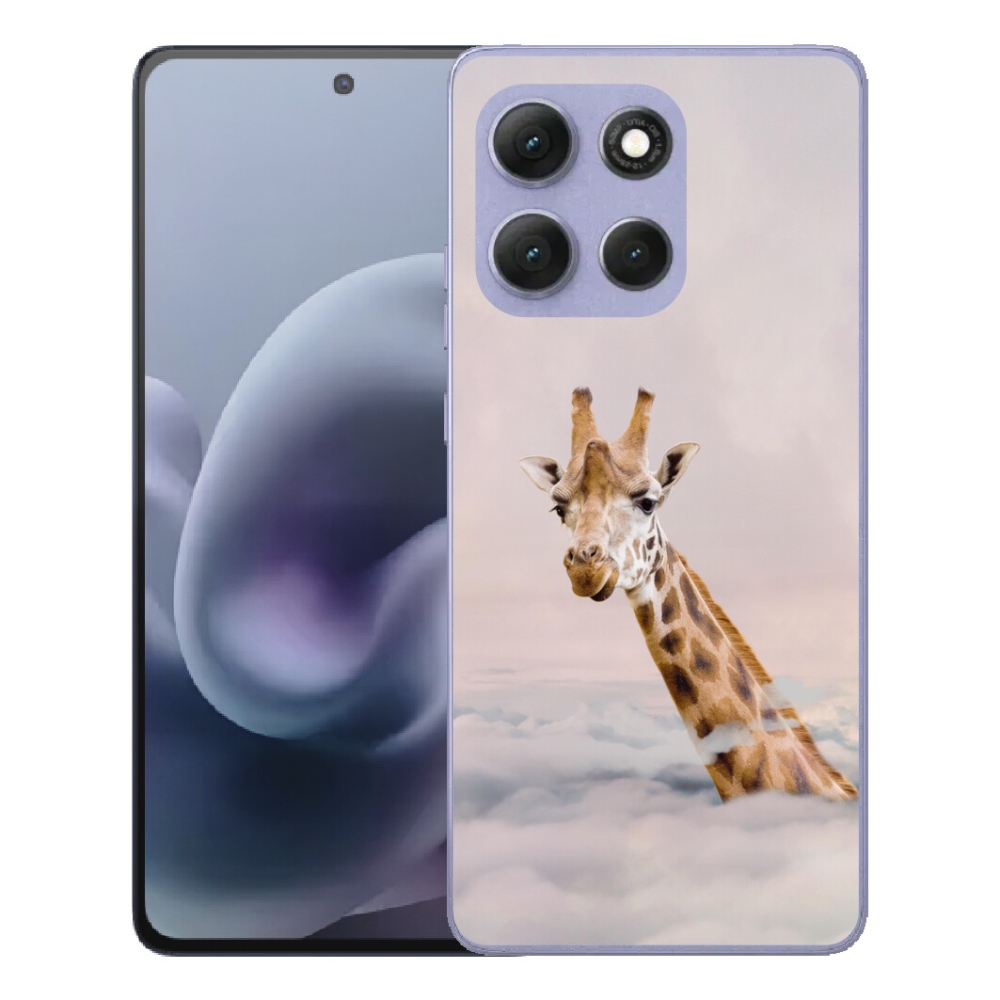 Gelový kryt mmCase na Motorola Moto G86 Power 5G - žirafa v oblacích