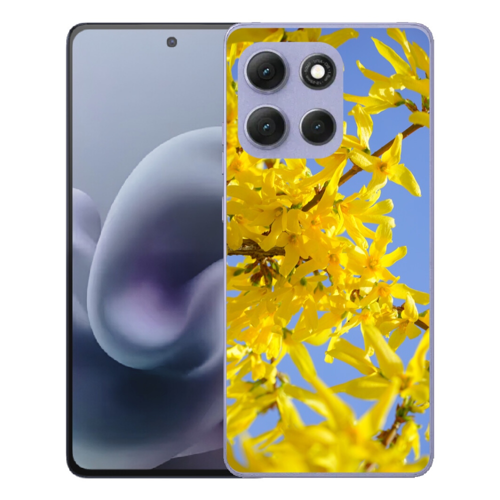 Gelový kryt mmCase na Motorola Moto G86 Power 5G - žluté květy