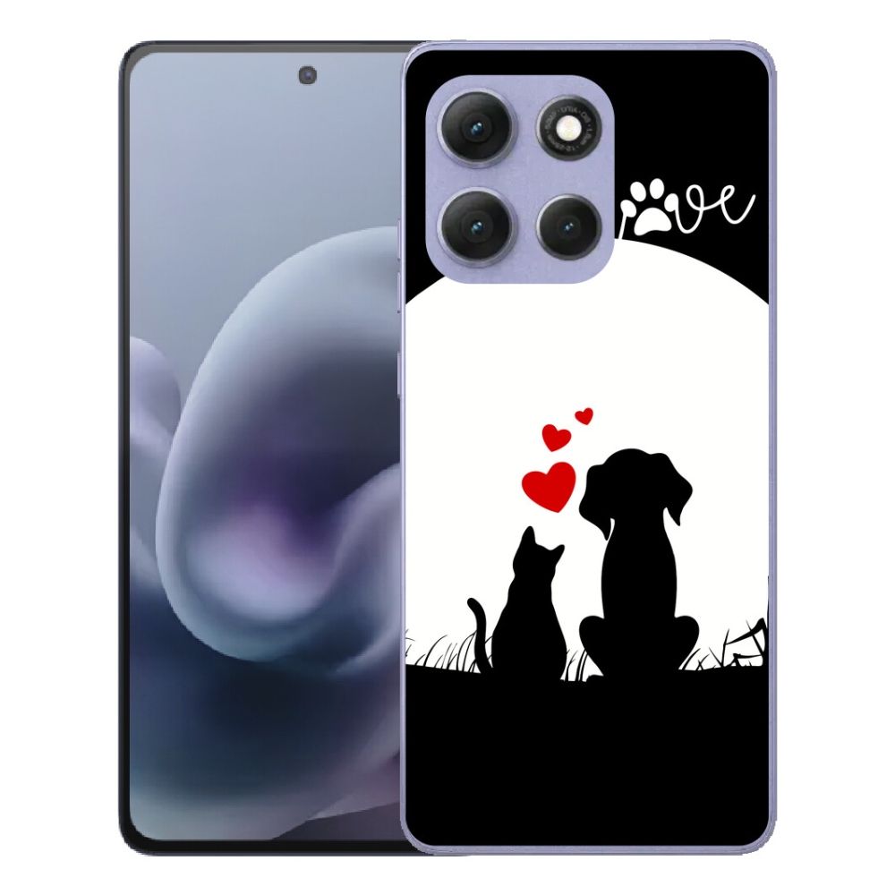Gelový kryt mmCase na Motorola Moto G86 Power 5G - zvířecí láska
