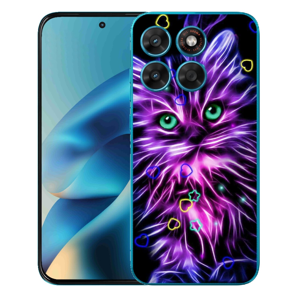 Gelový kryt mmCase na Motorola Moto G87/G77/G67 - abstraktní kočka
