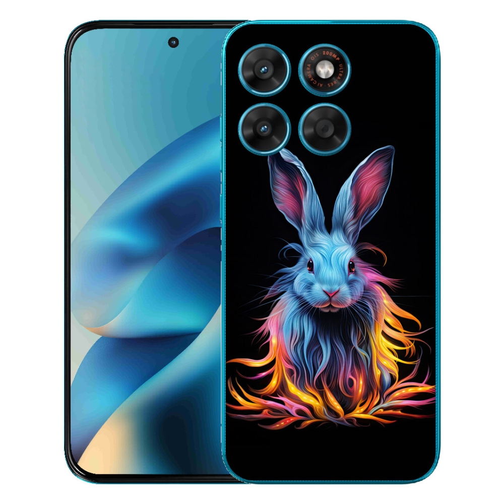 Gelový kryt mmCase na Motorola Moto G87/G77/G67 - abstraktní zajíc