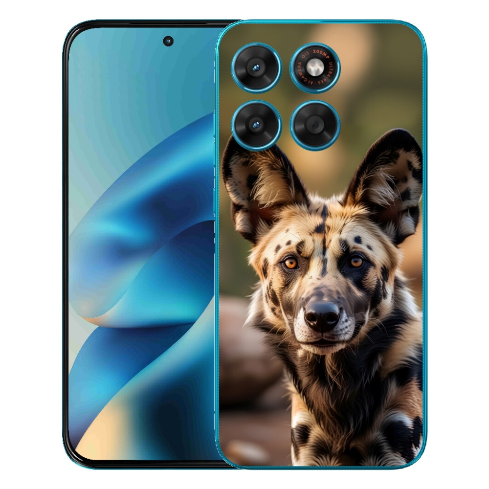 Gelový kryt mmCase na Motorola Moto G87/G77/G67 - africký divoký pes
