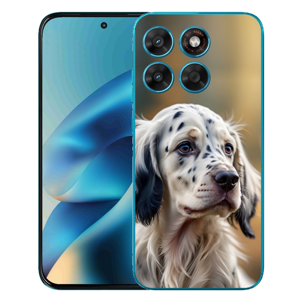 Gelový kryt mmCase na Motorola Moto G87/G77/G67 - anglický setr