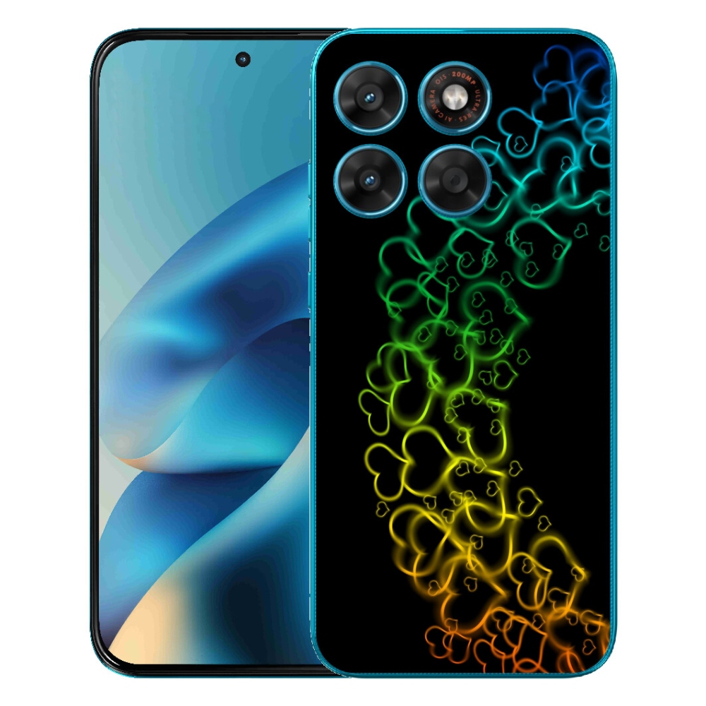 Gelový kryt mmCase na Motorola Moto G87/G77/G67 - barevná srdíčka