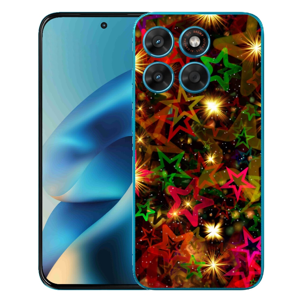 Gelový kryt mmCase na Motorola Moto G87/G77/G67 - barevné hvězdičky
