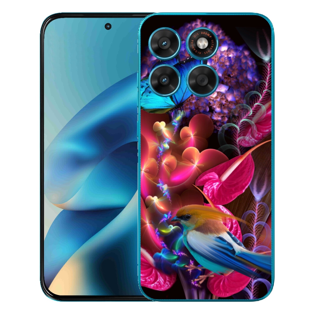 Gelový kryt mmCase na Motorola Moto G87/G77/G67 - barevné květiny