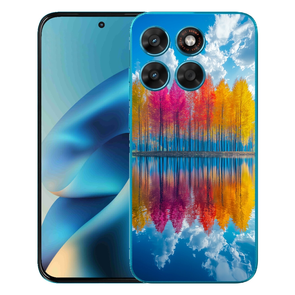 Gelový kryt mmCase na Motorola Moto G87/G77/G67 - barevné stromy