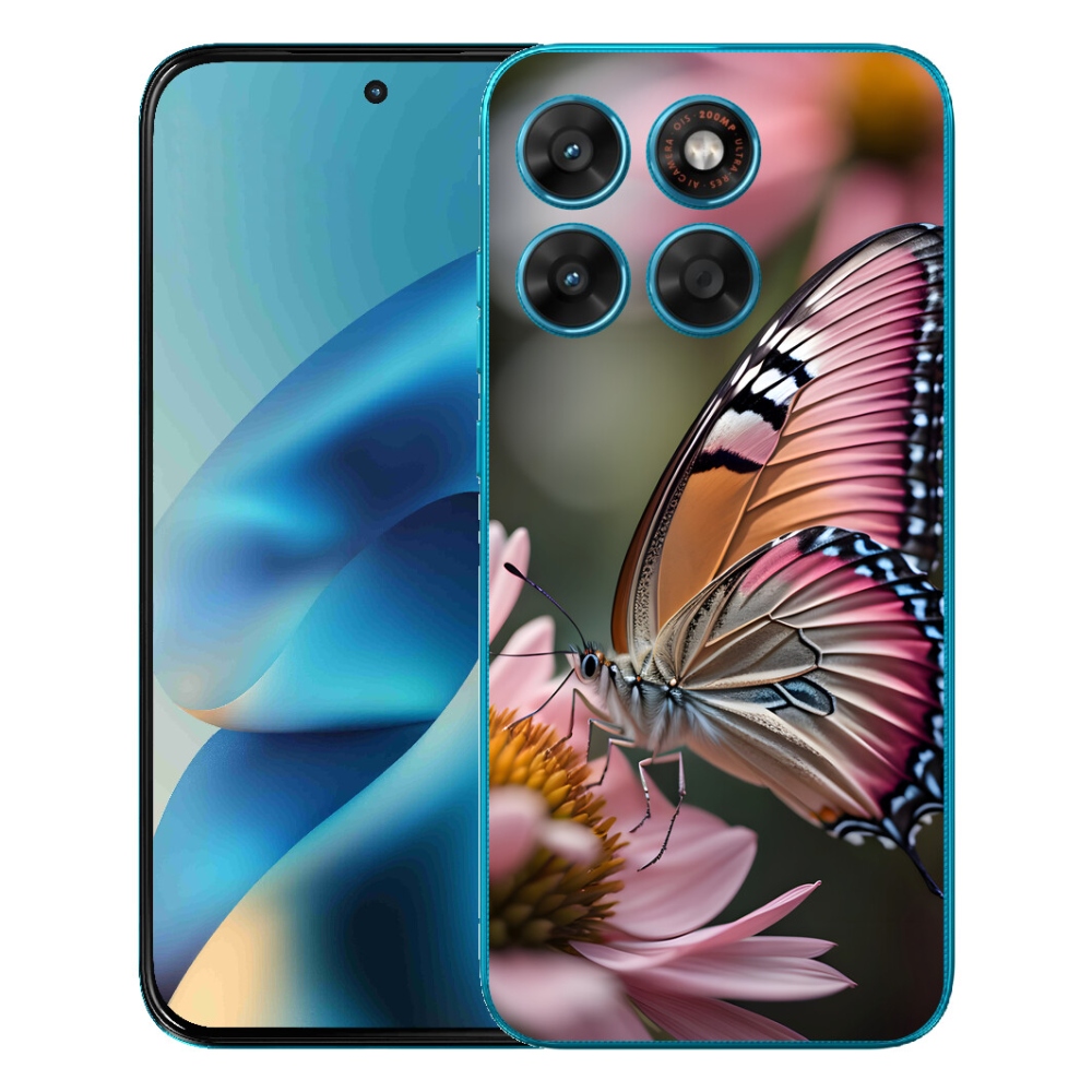 Gelový kryt mmCase na Motorola Moto G87/G77/G67 - barevný motýl