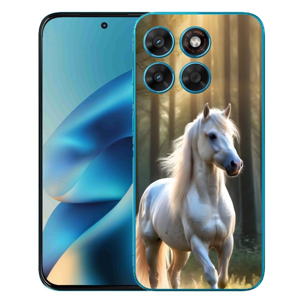 Gelový kryt mmCase na Motorola Moto G87/G77/G67 - bílý kůň 3
