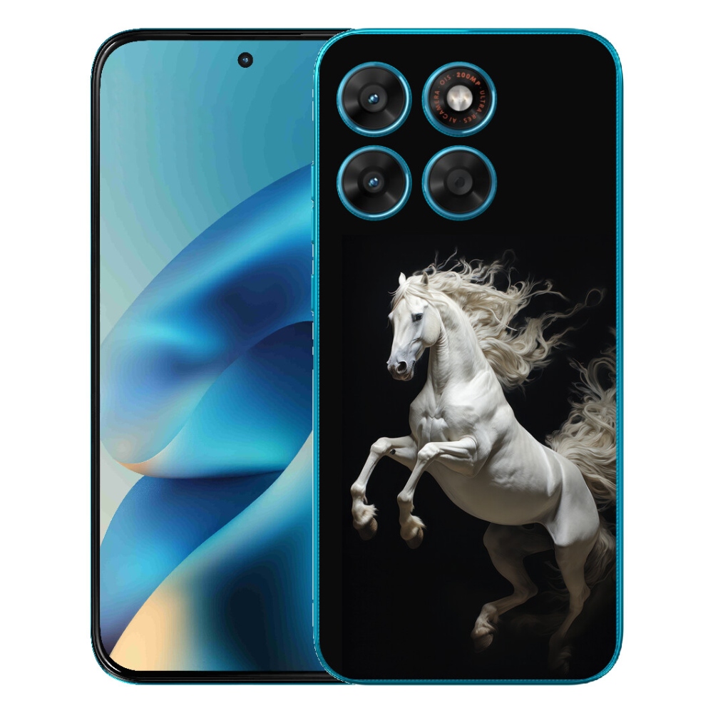 Gelový kryt mmCase na Motorola Moto G87/G77/G67 - bílý kůň 4