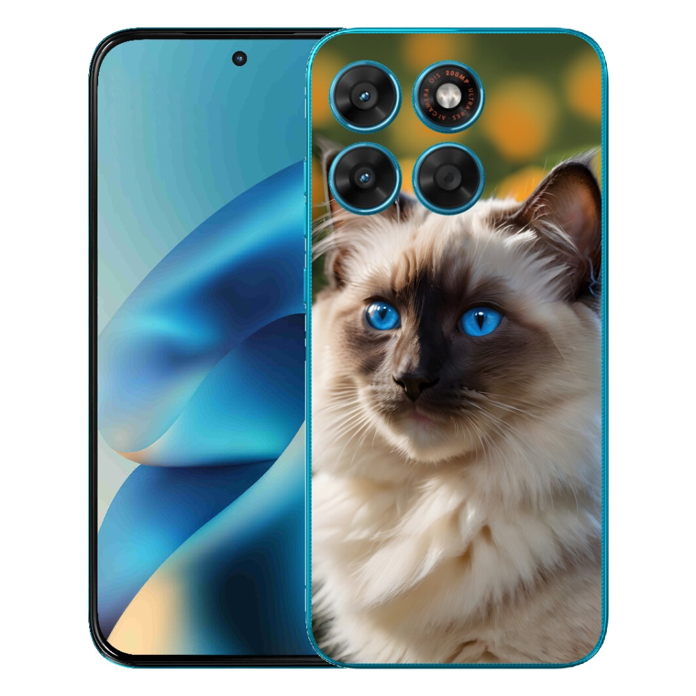 Gelový kryt mmCase na Motorola Moto G87/G77/G67 - bílý ragdoll