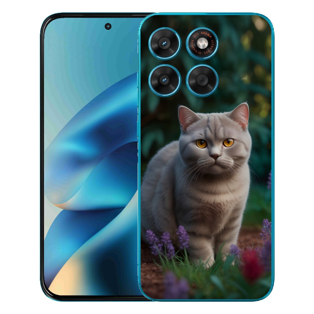 Gelový kryt mmCase na Motorola Moto G87/G77/G67 - britská kočka