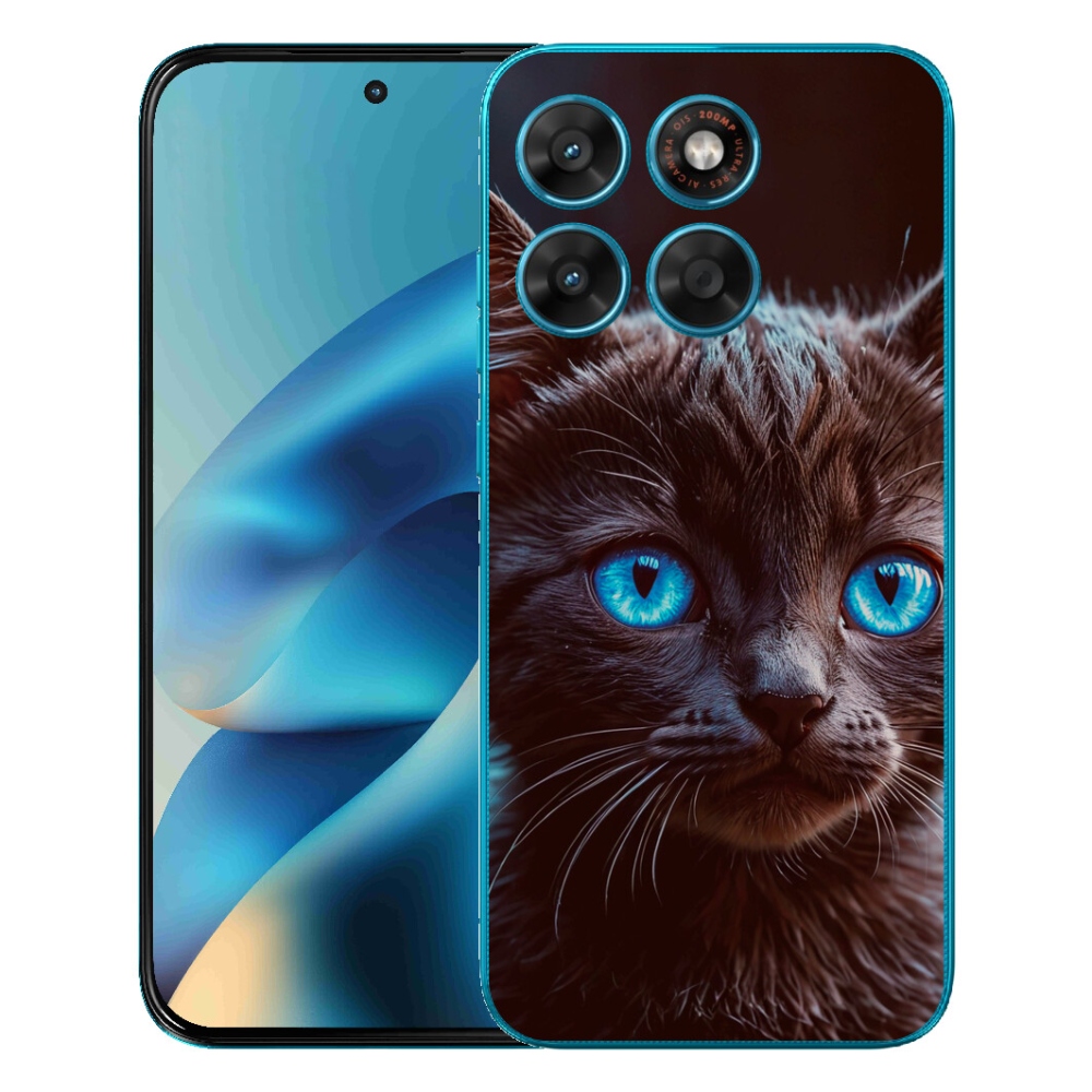 Gelový kryt mmCase na Motorola Moto G87/G77/G67 - černé kotě 2