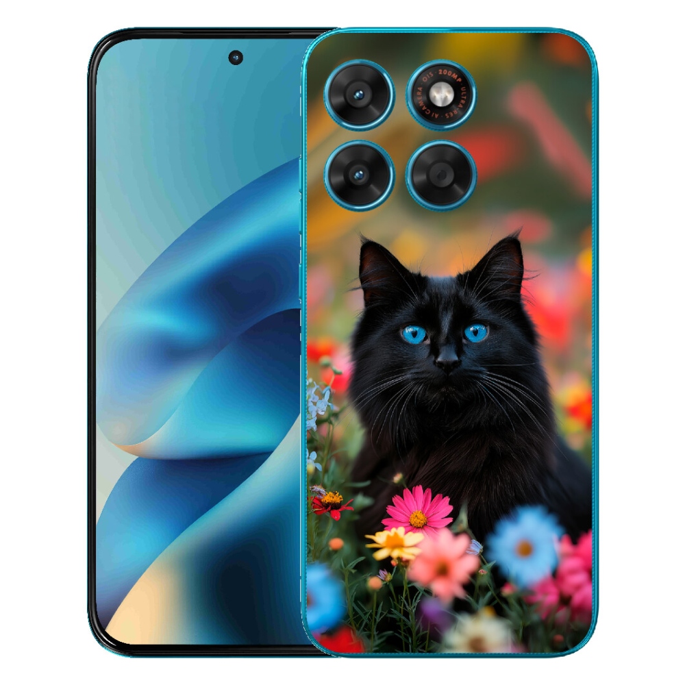 Gelový kryt mmCase na Motorola Moto G87/G77/G67 - černé kotě 4
